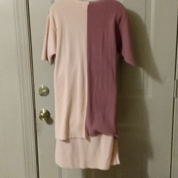 80s two toned color block sweater skirt set - Picture 7 of 11
